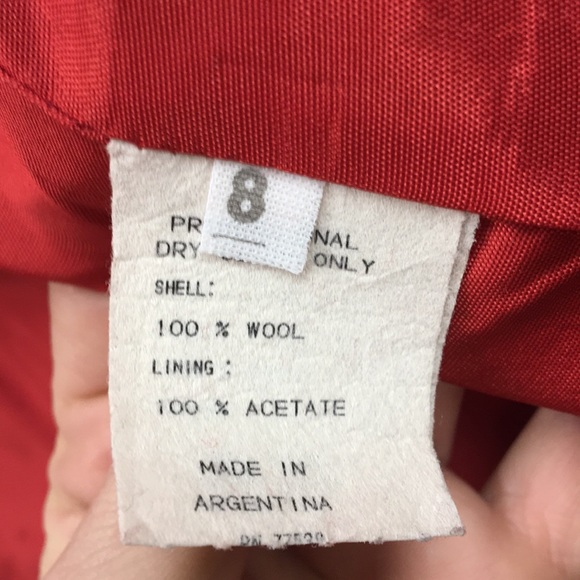 Stephanie Mathews Red Wool Coat - Picture 5 of 5